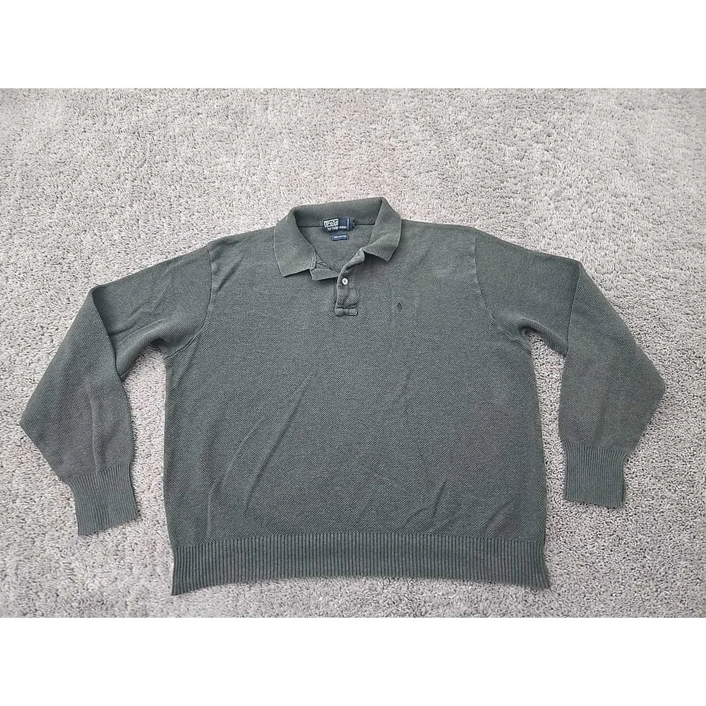 Vintage Polo Ralph Lauren Sweater Mens XXL Logo Golf Casual Made in Hong Kong‎